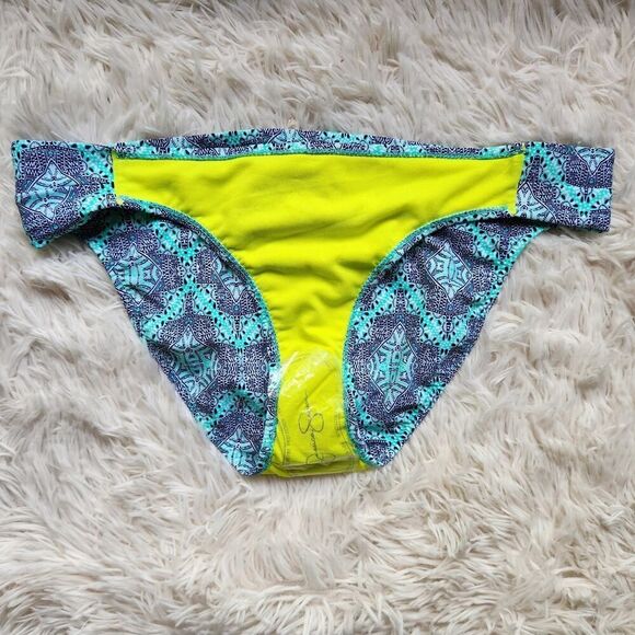 Jessica Simpson Bikini Bottom Size Large Green Blue Aqua Marine Swimwear - Picture 6 of 8